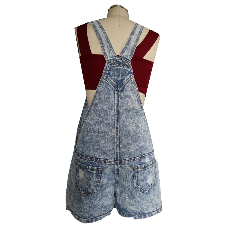 thời trang rửa axit rip dungaree WS1015