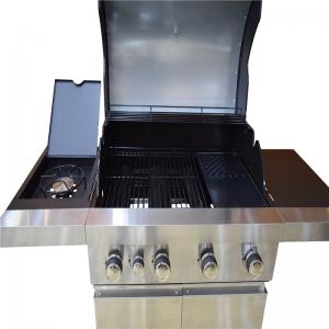 Xe đẩy di động ngoài trời nướng gas bba với lò nướng