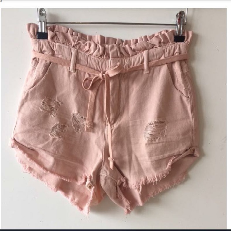 quần short jean nữ màu hồngWS101129