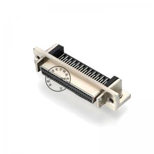 Nhà máy bán buôn SCSI 50 pin DB kết nối hợp kim kẽm nữ góc phải