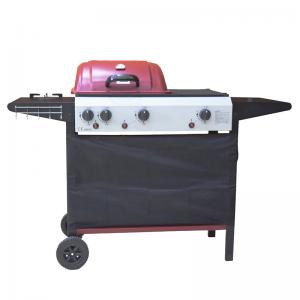 CE phê duyệt đầu đốt 3 + 1 bếp nướng ngoài trời bbq gas nướng thương mại với đầu đốt bên