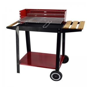 Bán buôn ngoài trời bbq nướng xe đẩy gà rotisserie than nướng bbq với bàn bên