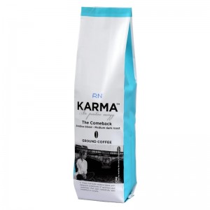 con dấu lap với túi hình tam giác cho cà phê trà và thức ăn vật nuôi