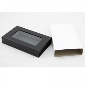 hộp giấy cứng với cửa sổ PET