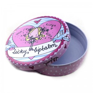 Mỹ phẩm đóng gói, hộp thiếc đánh bóng tròn