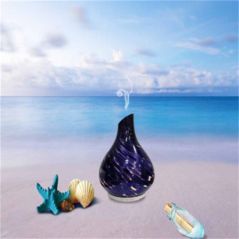 Bảy đèn LED thay đổi phổ biến độc đáo hình bình hoa khuếch tán hương thủy tinh