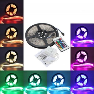 Ngoài trời 12V 24V OEM Epistar Multi Color RGB Bộ dụng cụ dải LED SMD 5050 300LED mỗi mét Bộ đèn LED sọc không thấm nước
