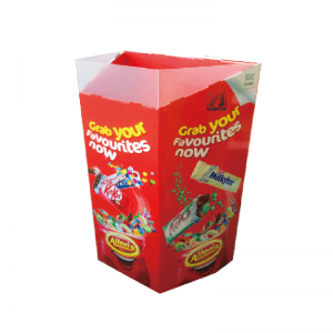 Quảng cáo tùy chỉnh in biểu ngữ gấp đứng Totem Hiển thị standee giấy bìa cứng POP