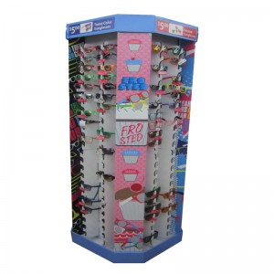 Giá hiển thị kính tùy chỉnh / Giá đỡ sàn / Hiển thị các tông Hiển thị móc