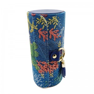 Hộp quà tặng ống tròn hai lớp sang trọng với nút kim loại