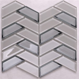 HMB32 Beidge Honed Herring Bone 12x12 Gạch trang trí mỏ đá vát kính khảm