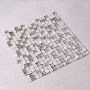 HK61 Trắng pha trộn màu xám Trung Quốc Gradient Gạch khảm cho phòng khách