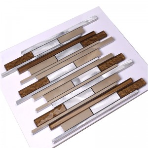 HLC40 3D Golden Chọn Kính và Nhôm Khảm Nội thất phòng khách Nội thất Trang trí Tường và Gạch lát sàn