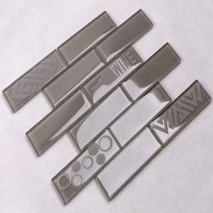 Phong cách đơn giản trắng vát tàu điện ngầm khảm