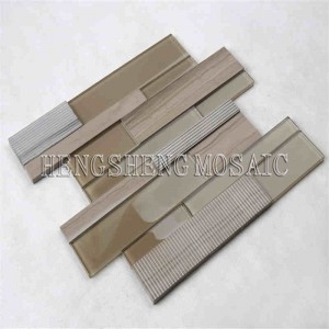 Nghệ thuật độc đáo Dải thủy tinh pha trộn gốm sứ khảm với gạch tàu điện ngầm chất lượng cao