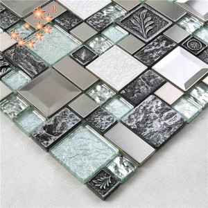 Sản phẩm mới Kính ốp lát hỗn hợp thép không gỉ Gạch nhựa granite lowesSculpture Gạch khảm Ấn Độ
