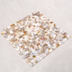 Gạch khảm vỏ sò đen mới có kích thước 10 * 20 mm