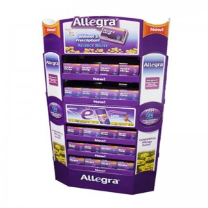 Sản phẩm các tông tùy chỉnh Hiển thị chân đế, Giá đỡ hiển thị sàn carton, Đơn vị kệ trưng bày giấy