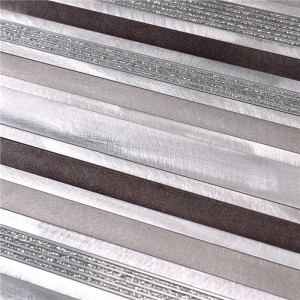 Tuyến tính hỗn hợp nhôm kính ốp tường khảm