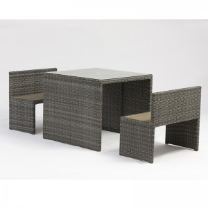 mây nhôm vuông bàn công viên băng ghế ngoài trời thiết lập với lỗ ô