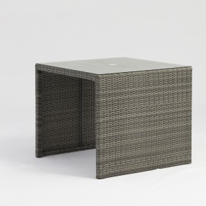 mây nhôm vuông bàn công viên băng ghế ngoài trời thiết lập với lỗ ô