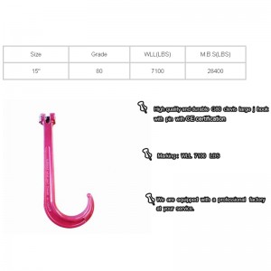 G80 Clevis J Hook lớn có pin
