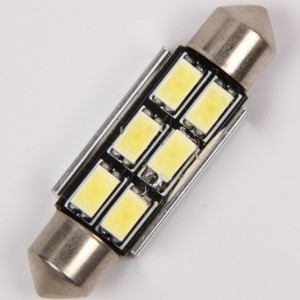 canbus lỗi miễn phí 5630 6smd 36mm 39mm 42mm c5w led bóng đèn