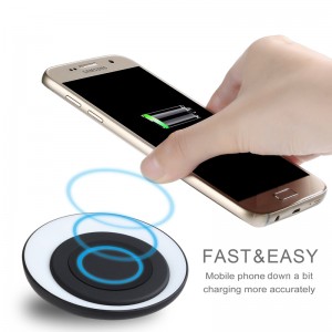 KPS-9503HC OEM bát sáng tạo Bộ sạc không dây điện thoại qi nhanh 10W có đèn led