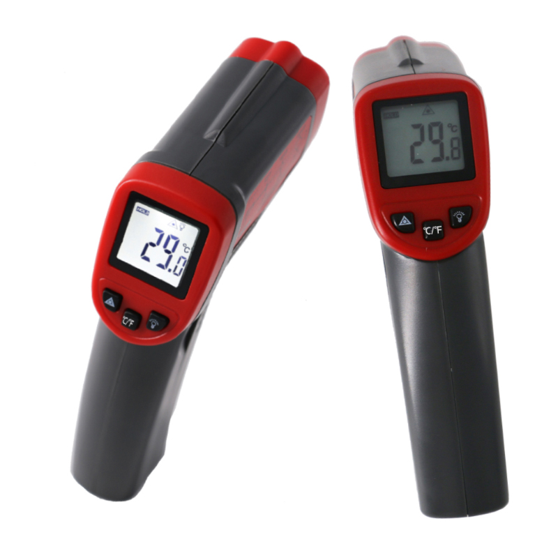 Laser LCD Kỹ thuật số hồng ngoại IR Máy đo nhiệt độ Điểm súng Nhiệt độ hoạt động 0-50 độ Công nghiệp Liên hệ Nhiệt kế