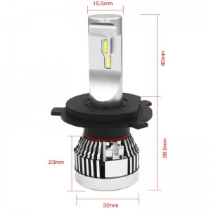 60W 6000LM siêu sáng xe h4 đèn pha led công suất cao h4 p43t / p45t đèn pha led