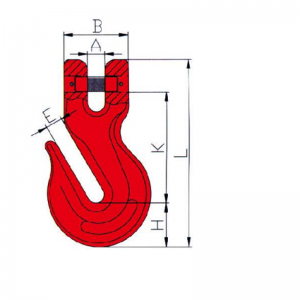 G80 Clevis Grab Hook sơn đỏ