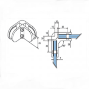 Thép không gỉ 90 độ Trung kẹp