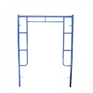 Giàn giáo đi qua khung dọc được sơn màu xanh 1219 X 1700mm