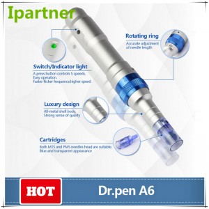 Ipartner Ultima-A6-sạc-trang điểm-vĩnh viễn-mesothearpy-tattoo-micro-Needling-machine