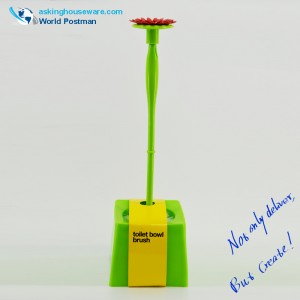 Bàn chải nhà vệ sinh hình hoa Akbrand với Caddy vuông