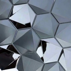 Gạch kim loại đen 304/316 Gạch thép không gỉ khảm cho trang trí tường