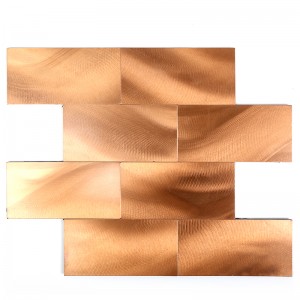 Subway Metal Aluminium Peel Peel và Stick Gạch cho Back lùi bếp