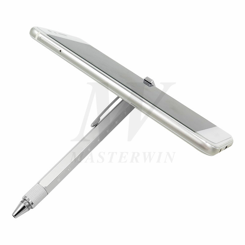 Bút công cụ đa năng 6 trong 1 với bút stylus / Thước / Giá đỡ điện thoại di động / Dụng cụ mở / Tuốc nơ vít