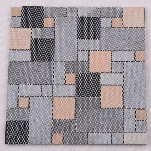 Thiết kế phòng tắm sang trọng Long lanh pha lê thủy tinh pha trộn kim loại khảm vàng cho trang trí tường