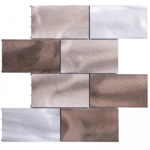 Trang trí tàu điện ngầm mô hình chải kim loại nhôm tường khảm khảm phòng tắm