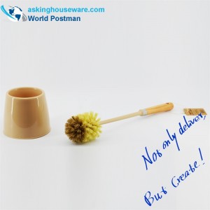 Bàn chải vệ sinh Akbrand Tay cầm bãi biển với giá đỡ bát