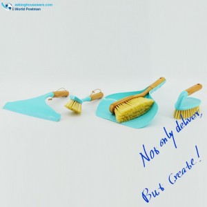 Bàn chải làm sạch tay cầm tre Akbrand Bộ bàn chải làm sạch 4in1 Tiff. Màu