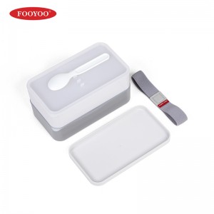 Hộp đựng thức ăn di động 2 tầng có thể xếp chồng lên nhau