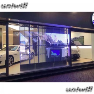 Nhà sản xuất chất lượng cao Full Color Màn hình LED trong suốt / P3.91 cửa sổ lưới kính màn hình led