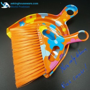 Akbrand Yellow Flower Water Mark Dustpan Brush Kích thước nhỏ Chổi