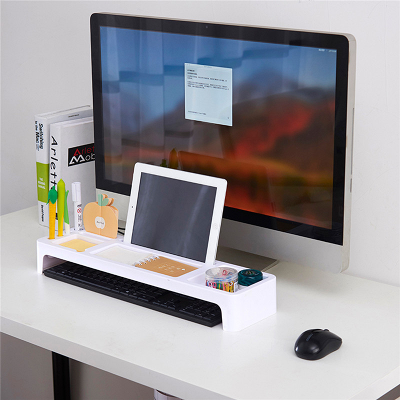 Máy tính để bàn Tổ chức lưu trữ văn phòng Giá kệ điều chỉnh bằng nhựa