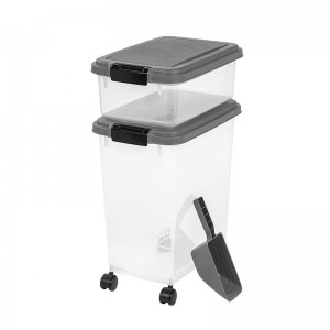 Hộp đựng thức ăn cho thú cưng có bánh xe