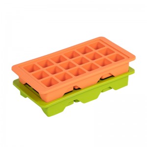 Stackable bền 18 khoang thực phẩm Tủ đông lưu trữ khay Silicon Ice Cube Khuôn có nắp