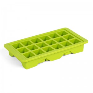 Stackable bền 18 khoang thực phẩm Tủ đông lưu trữ khay Silicon Ice Cube Khuôn có nắp