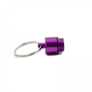 Viên nang hình hộp một ngày hộp hợp kim nhôm với móc khóa